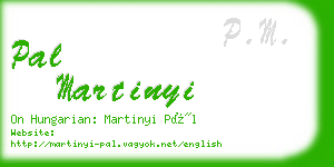 pal martinyi business card